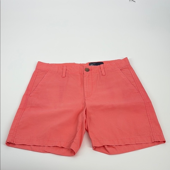 GAP Pink Bermuda Shorts Tailored Cotton Mid-Length - Picture 1 of 2
